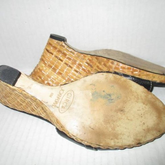 *Joan And David Brown Open Toe Lacquer Wicker - Picture 7 of 7